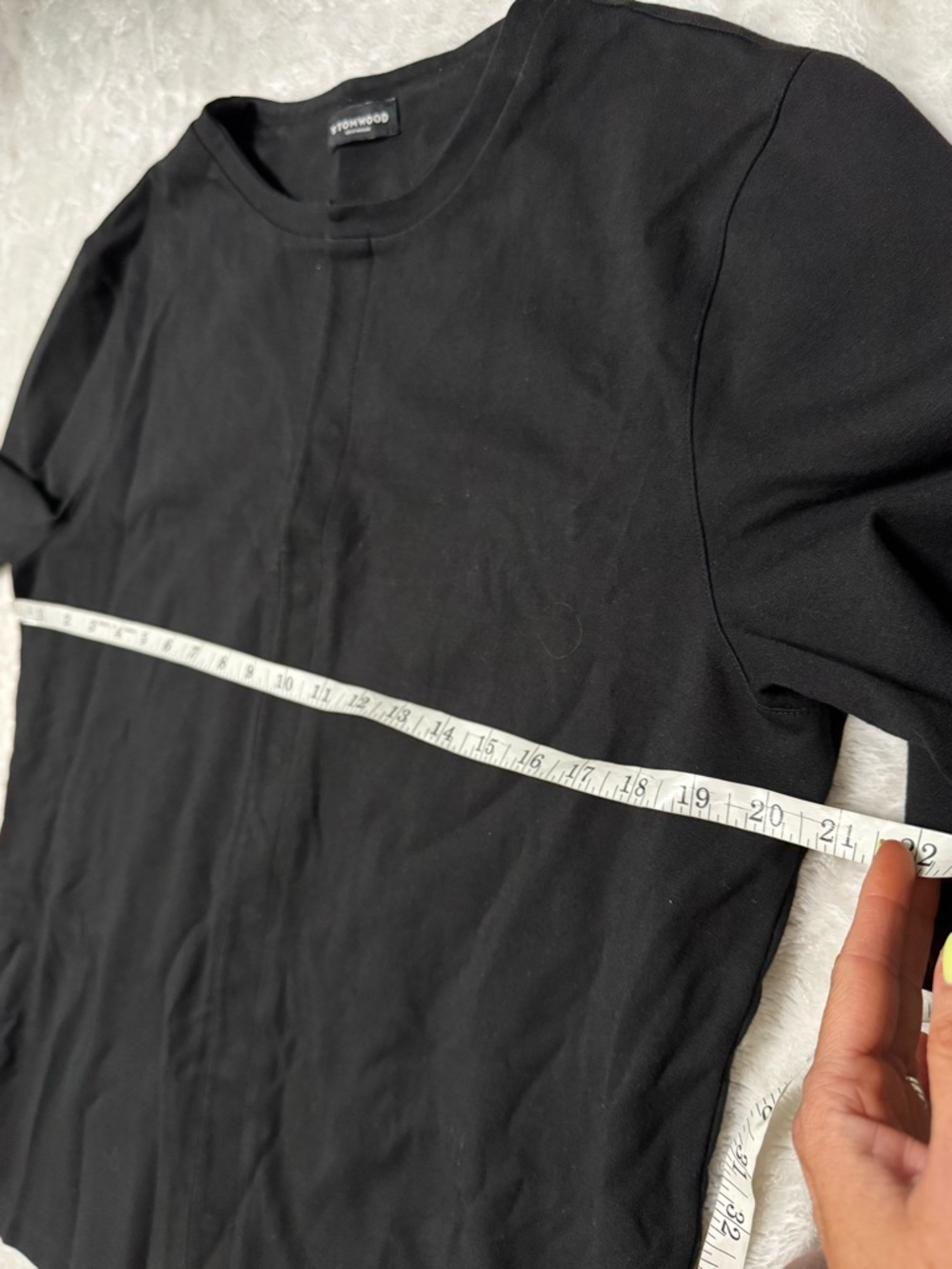 TOM WOOD Oslo Norway Black Button Tee - Picture 7 of 9